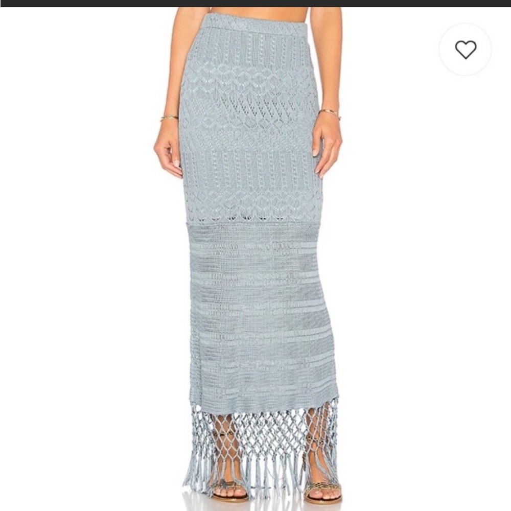 House of Harlow 1960 Sandra Skirt Dusty Blue
Long Maxi Fringe Crochet Medium